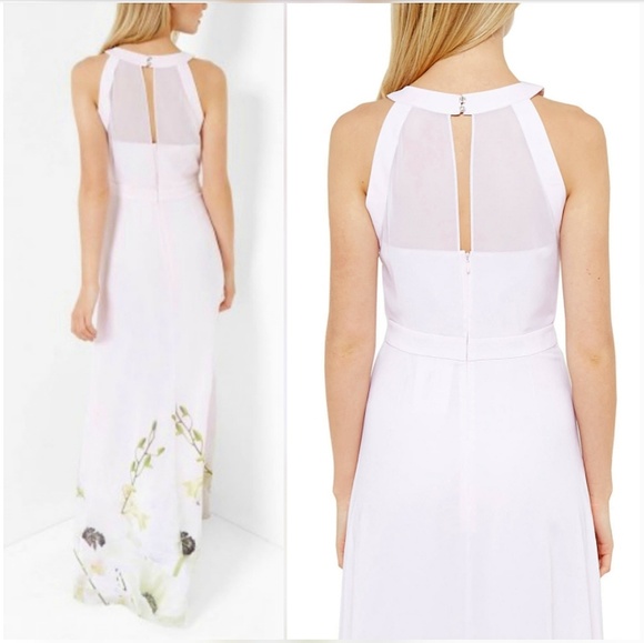 🍒NWT🍒 TED BAKER PEARLY PETAL MAXI DRESS - Picture 3 of 8